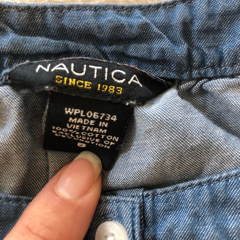 🔵 Girls 100% cotton Nautica dress/top - Picture 3 of 4